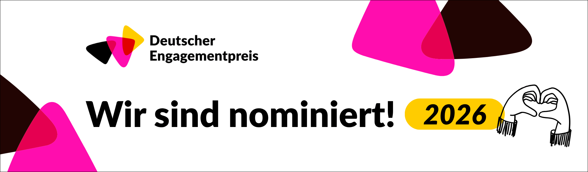 Wir sind für den Deutschen Engagementpreis 2026 nominiert